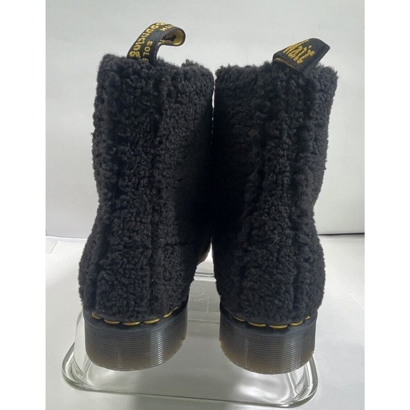 Doc Dr. Martens Women's Faux Fur Shearling Boots Black Size 10 Pascal New WO Box - Picture 9 of 16